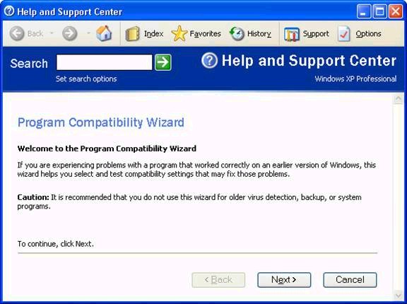 Program Compatibility Wizard Windows 7